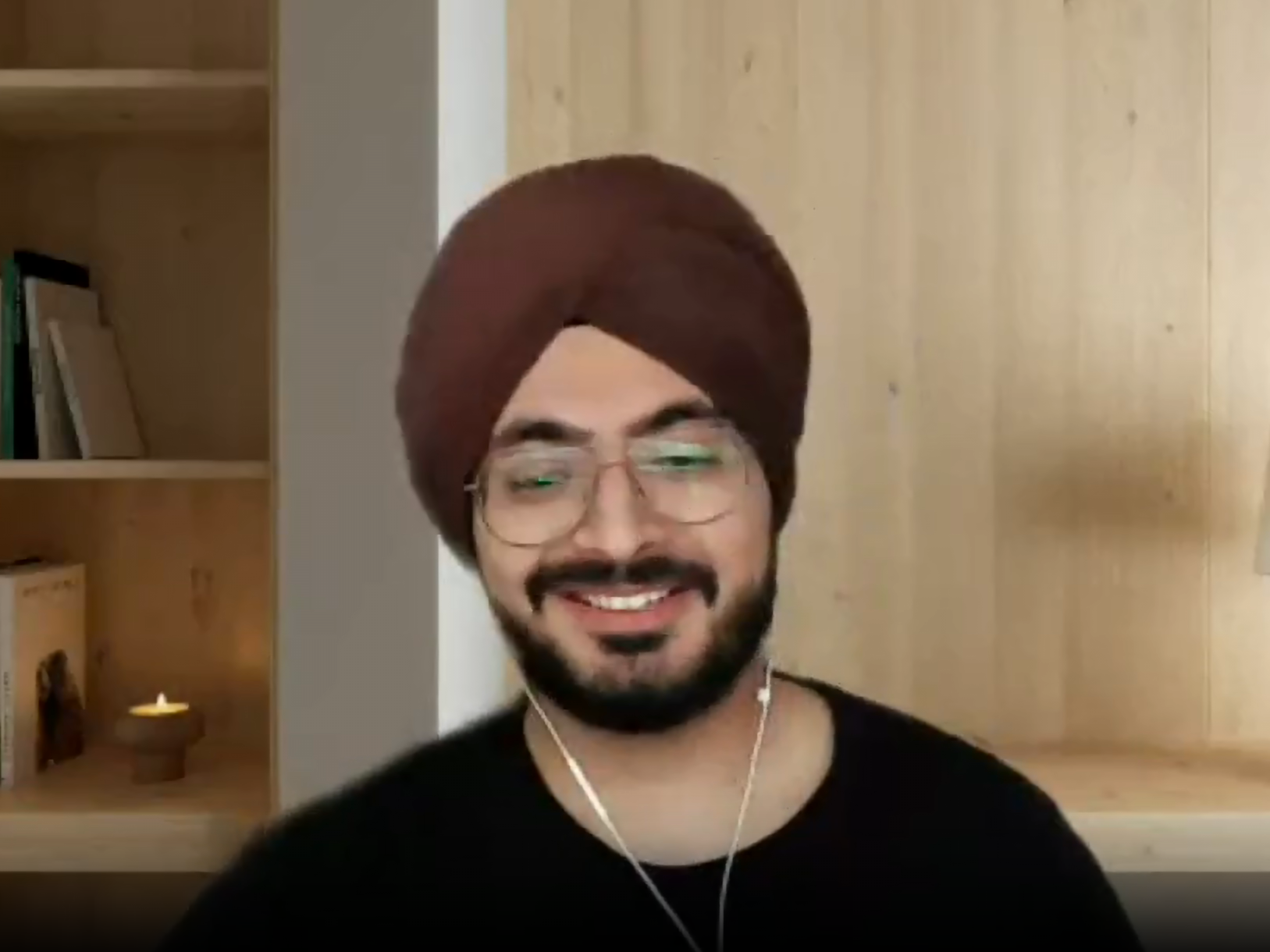 Sudarshan of Traffic-Ticket.ai laughing during the same video call
